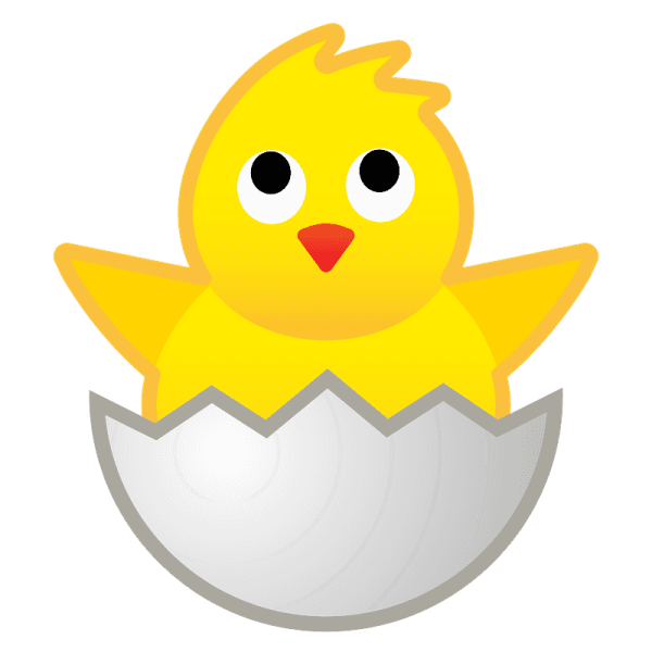 ЭМОДЖИ цыпленок в яйце