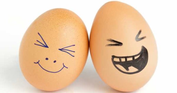 Смайлики на яйцах