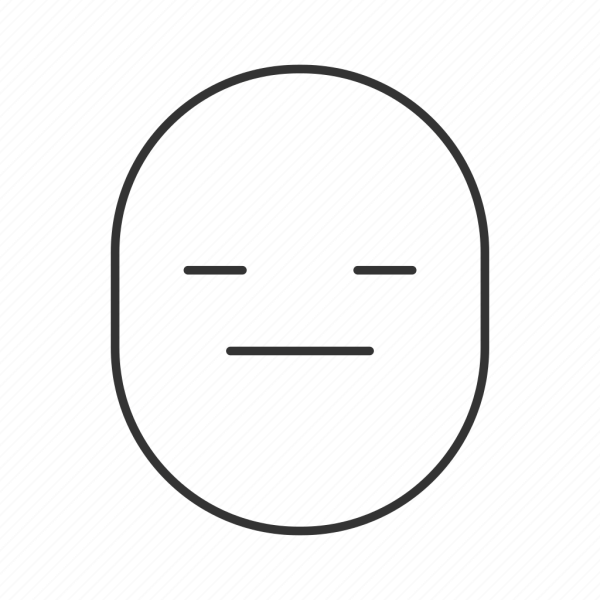 Смайлик желтый нейтральный