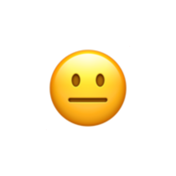 Смайлик с нейтральным лицом