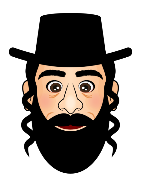 Еврей на прозрачном фоне