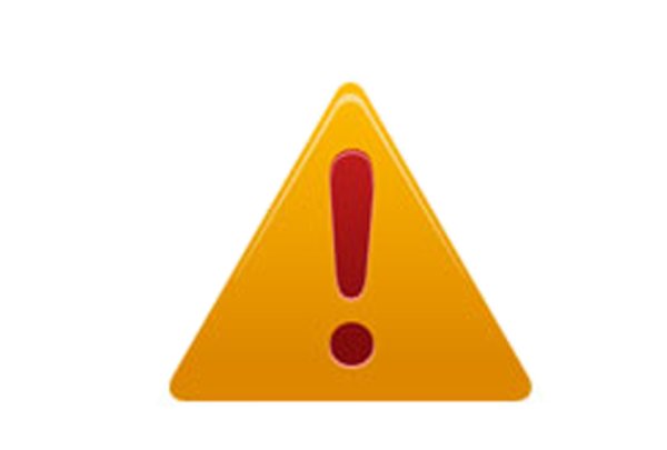 Желтый знак с восклицательным знаком