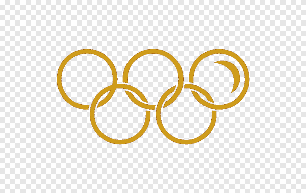 Олимпийские кольца игры золотые