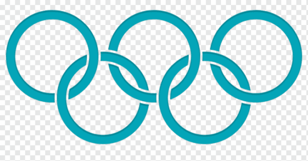 Кольца олимпиады на прозрачном фоне