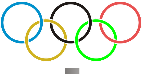 Олимпийские кольца на прозрачном фоне