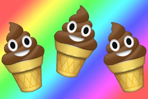 Эмодзи шоколадное мороженое