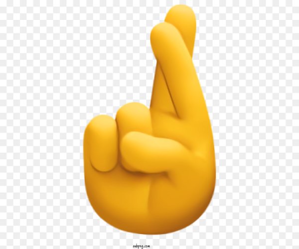 Смайлик скрестить пальцы на удачу