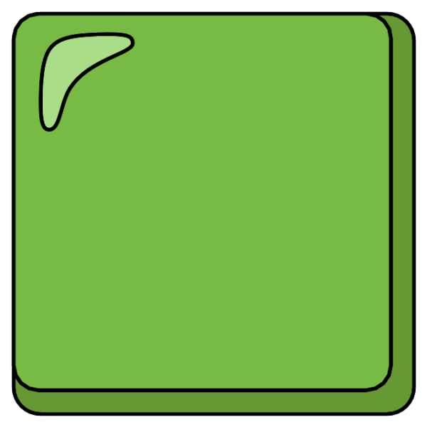 Смайлики квадратные зеленого цвета