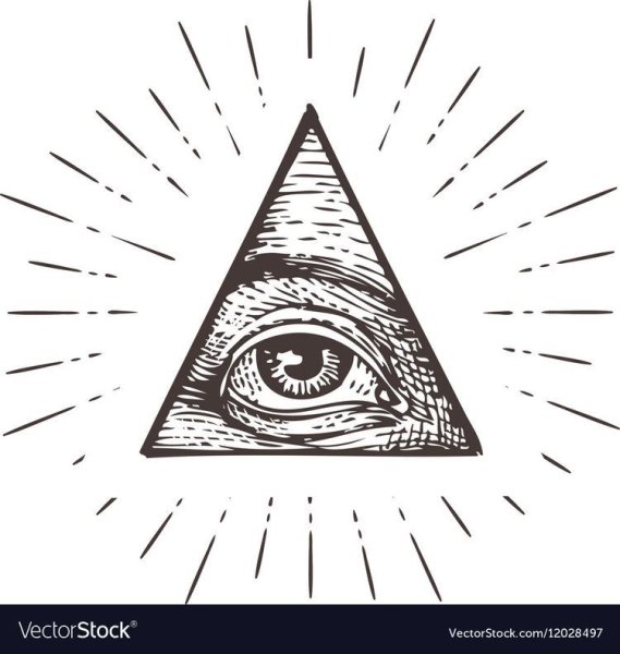 Масонская пирамида с глазом вектор