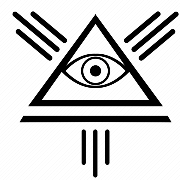 Масонский глаз на прозрачном фоне