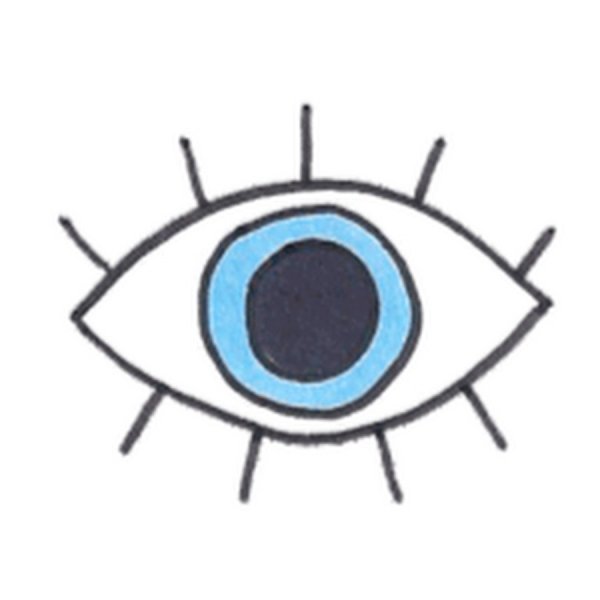 Стикеры глаз нарисованный