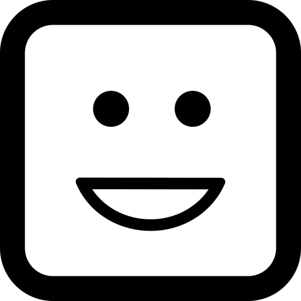 Квадратное лицо смайлик