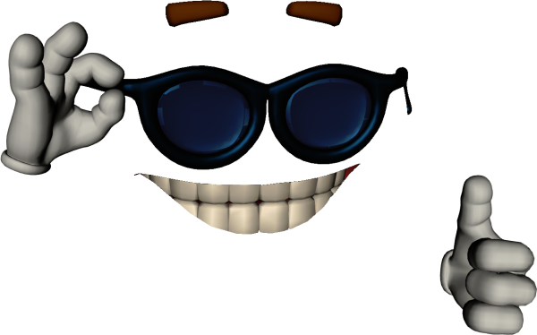 3д Смайл в очках