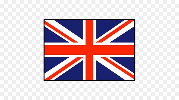 Флаг Великобритании на белом фоне