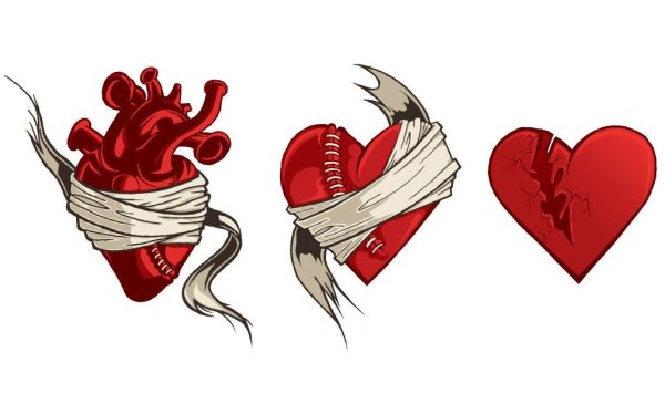 Тату перебинтованное сердце