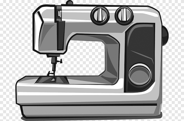 Швейная машинка на прозрачном фоне