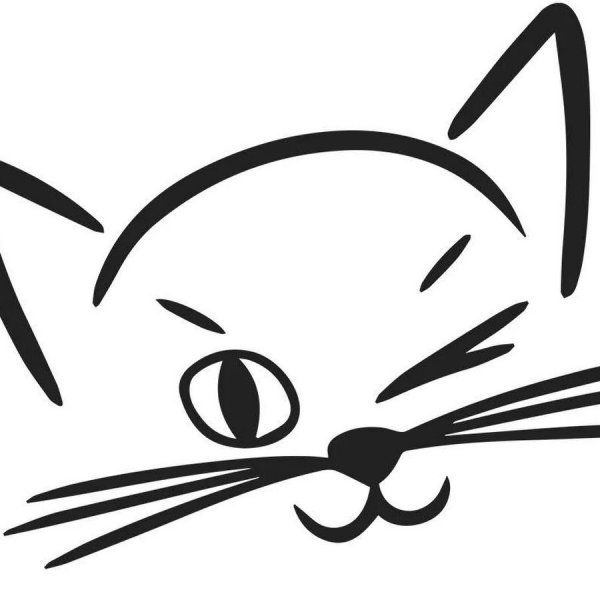 Силуэт морды кота