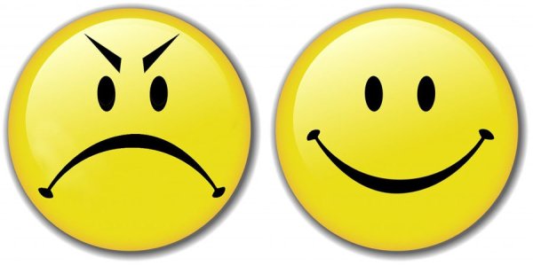 Злой и добрый смайлик
