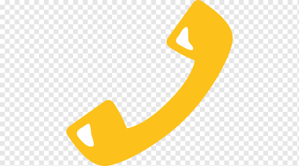 Желтая трубка телефона