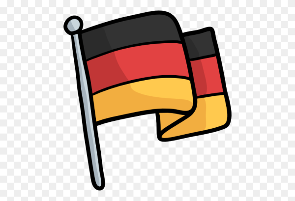 Нарисованный флажок немецкий