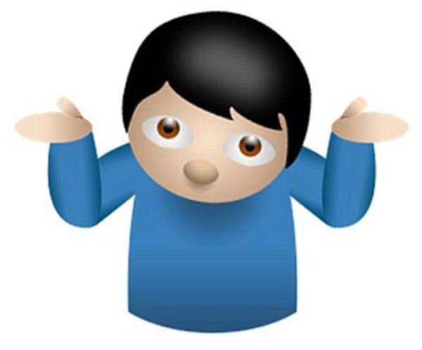 Мемодзи пожимает плечами