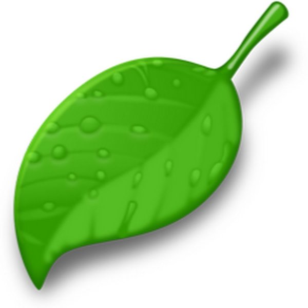 Смайлик зеленый лист