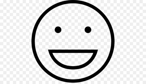 Белый смеющийся смайлик