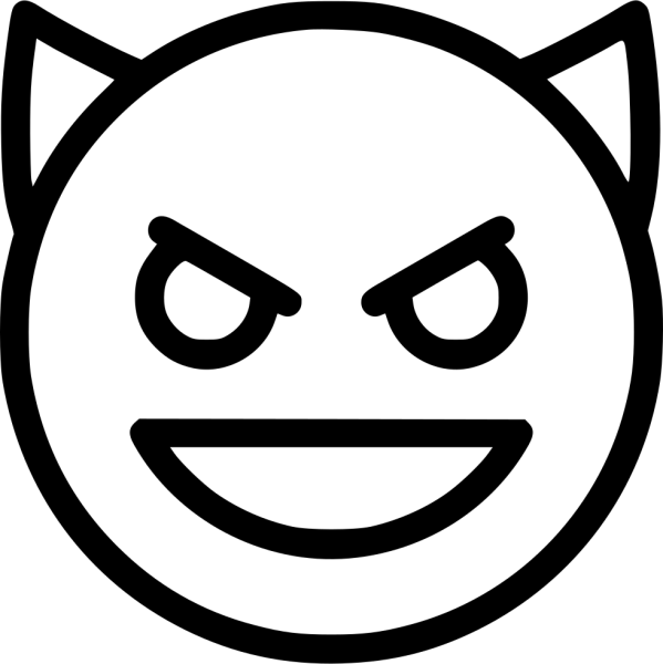 Злой Смайл черно белый