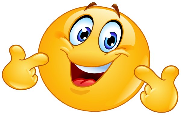 Улыбающийся смайлик на прозрачном фоне