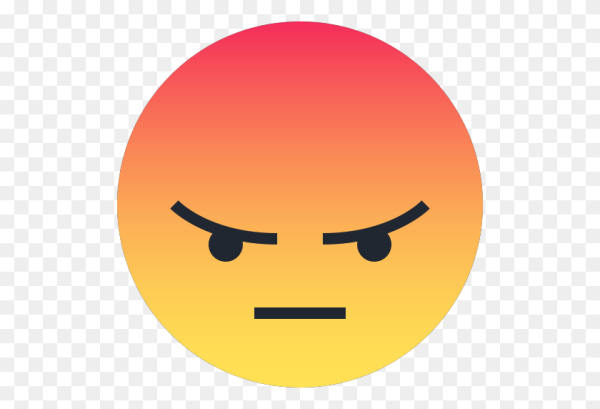 Сердитое лицо смайлик