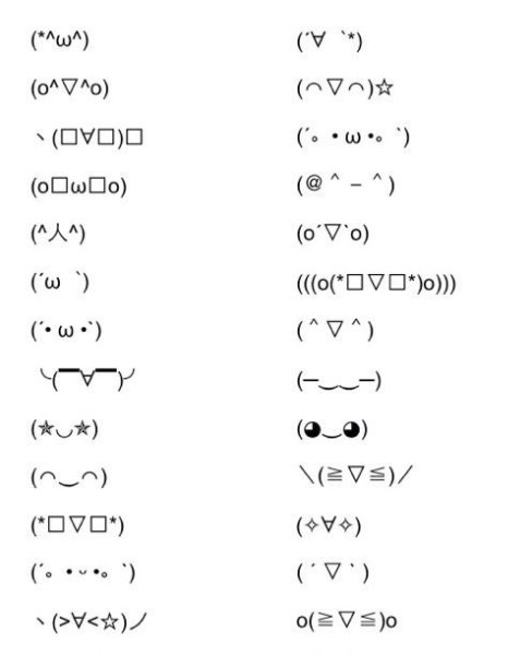 Kaomoji японские смайлики