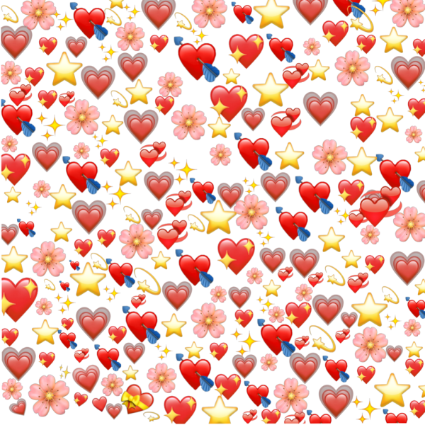 Много маленьких сердечек