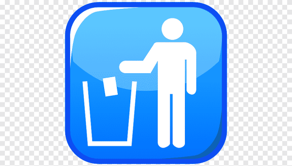 Человек выкидывает мусор знак