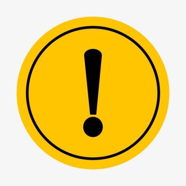 Восклицательный знак в желтом круге