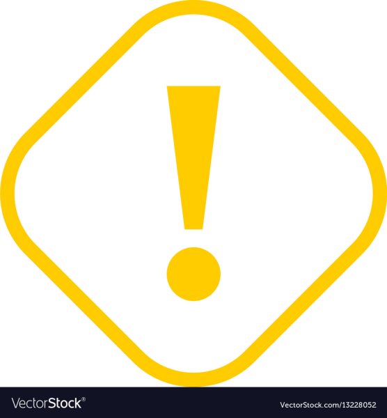 Значок желтый восклицательный знак
