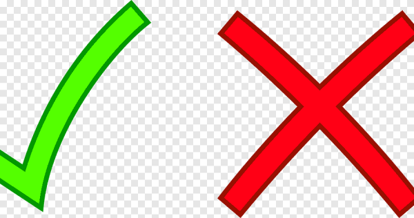 Стикер крестик и галочка