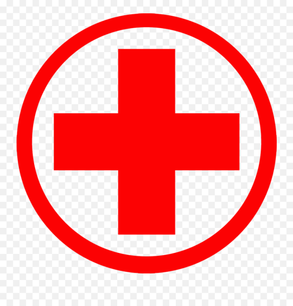 Смайлик красный крест