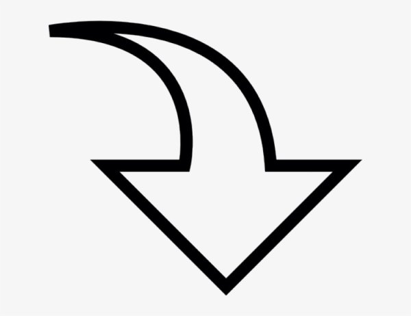 Значок стрелочка вниз