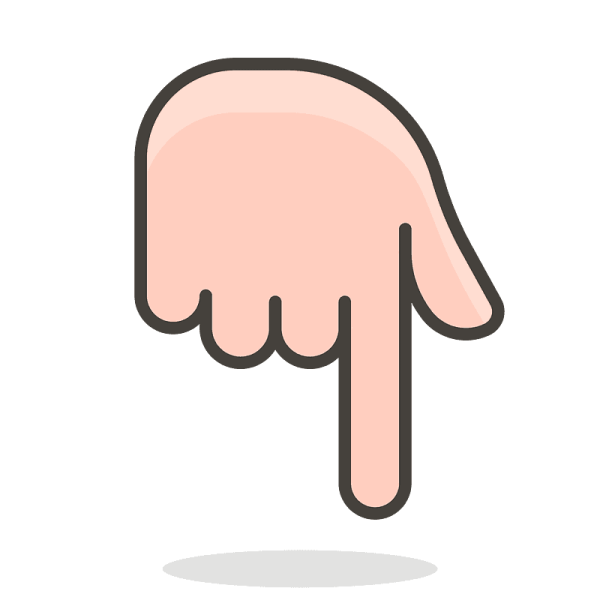 Палец указатель вниз