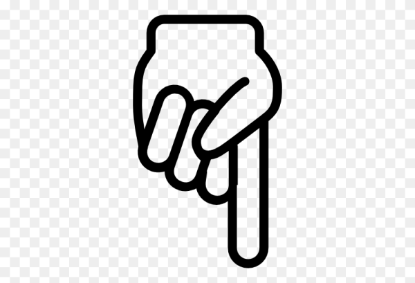 Палец указатель вниз