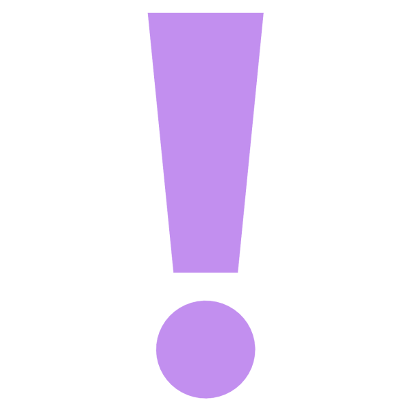 Восклицательный знак фиолетовый