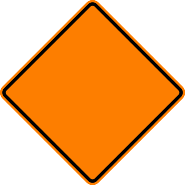 Желтый ромб дорожный