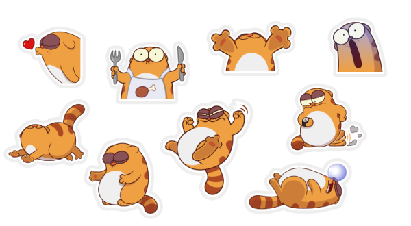 Лэг Кэт Стикеры