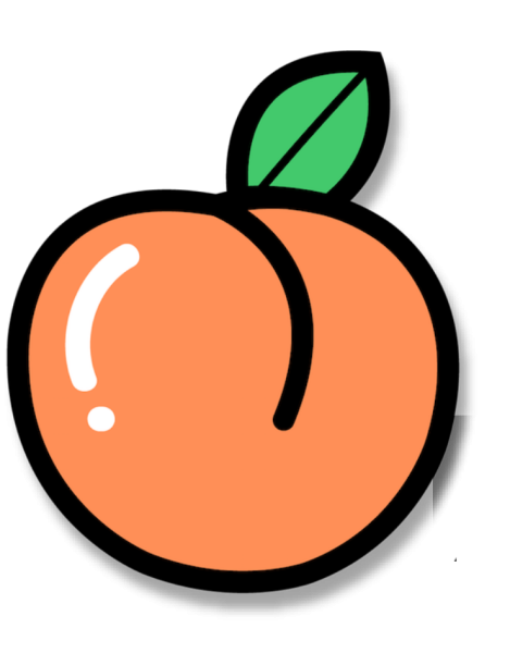 Персик мультяшный