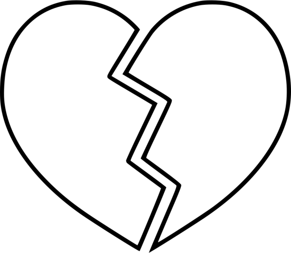 Трафарет разбитого сердца