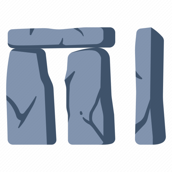 Стоунхендж на белом фоне