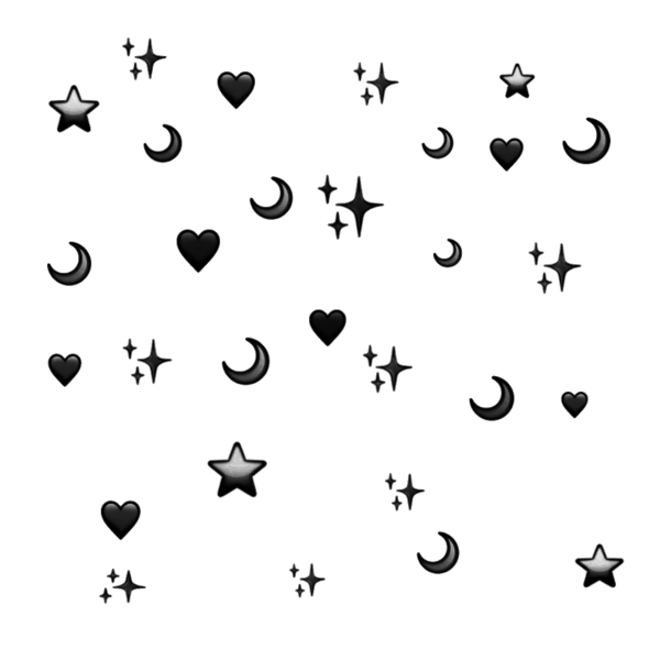 Сердечки черно белые маленькие