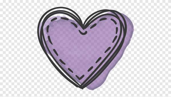 Сердце фиолетовое