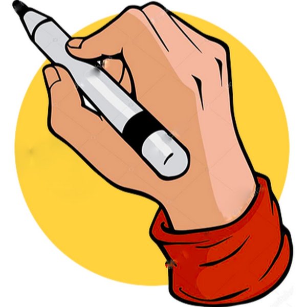 Рука с фломастером