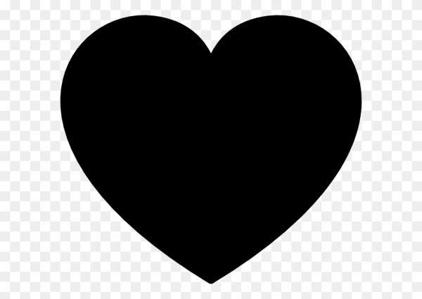 Сердце черное силуэт